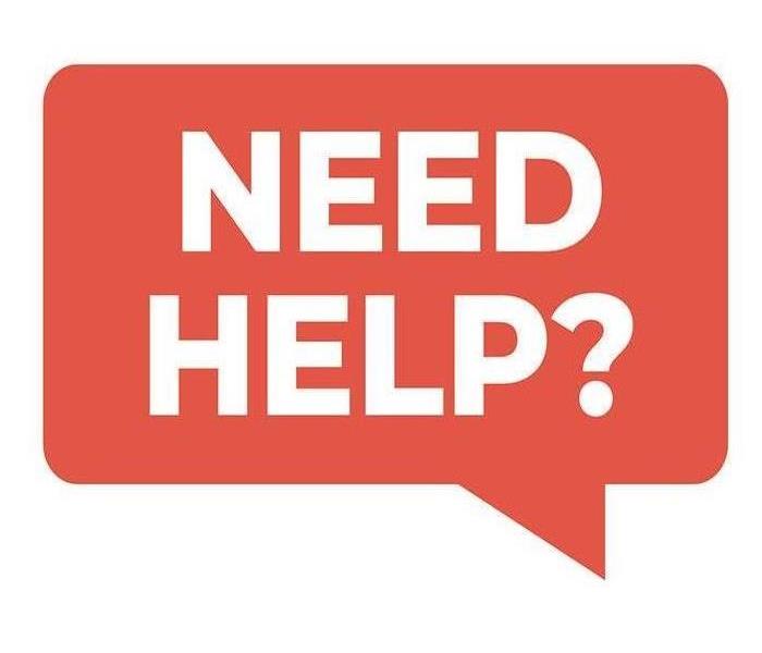 Red Need Help Sign